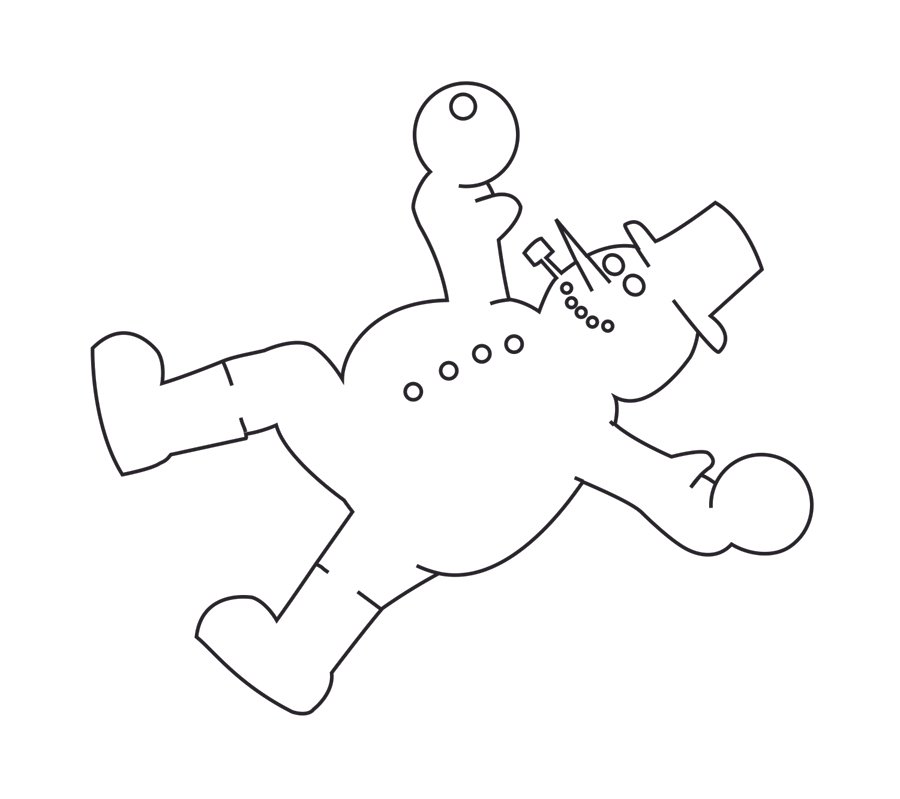 muñeco de nieve con botas