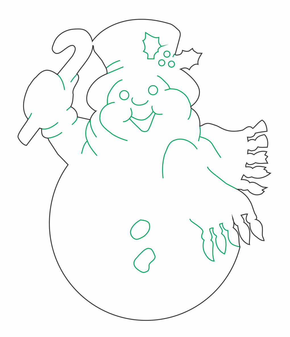 muñeco de nieve feliz