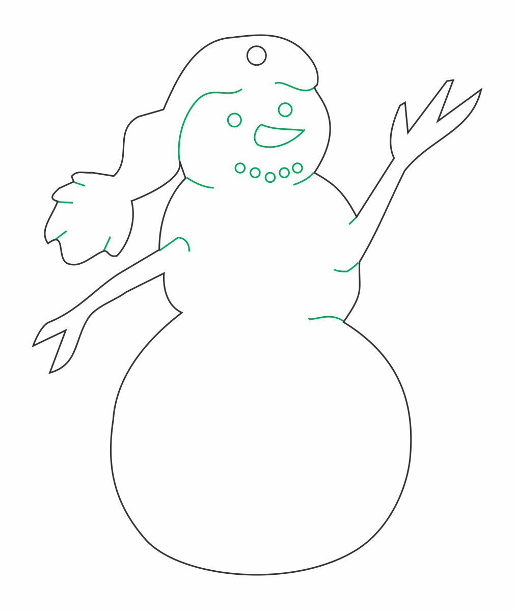 muñeco de nieve ramas