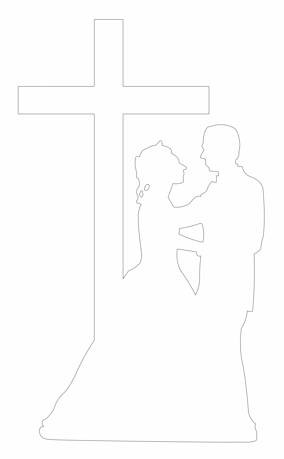 novios frente a la cruz