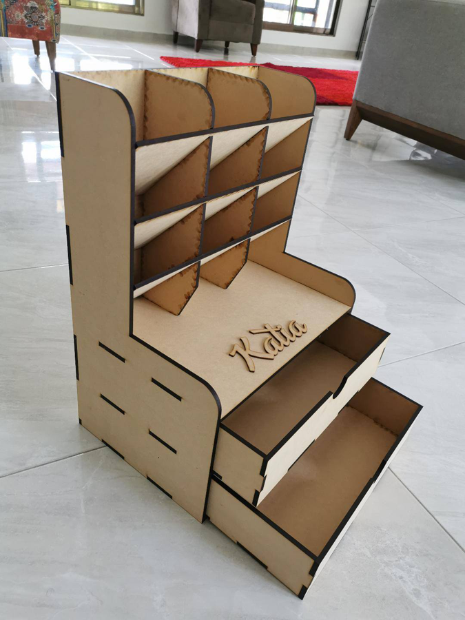 organizador con doble cajón