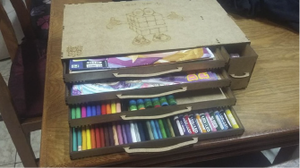 organizador de lápices y colores