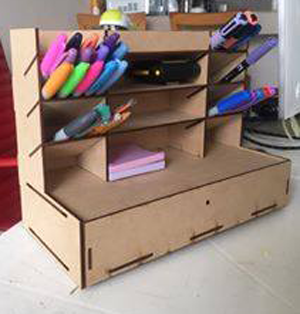 organizador para plumas con cajón