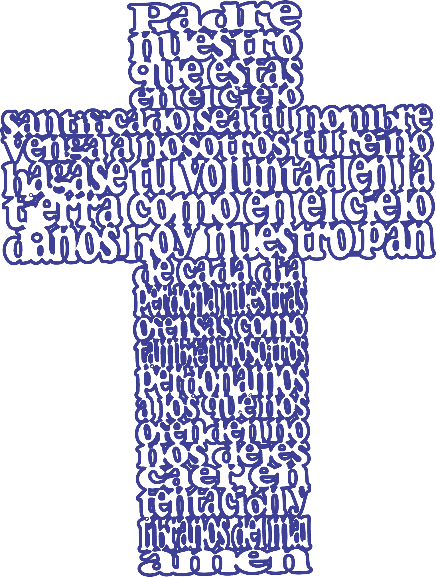 padre nuestro en cruz