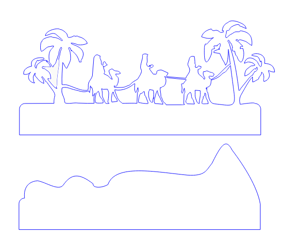 paisaje con reyes magos