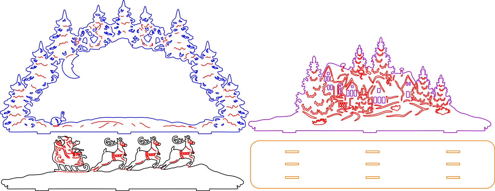 paisaje navideño con base