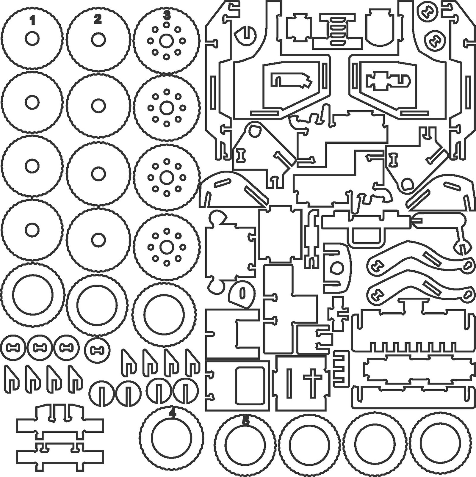 pala mecánica armable