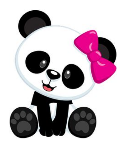 panda con moño