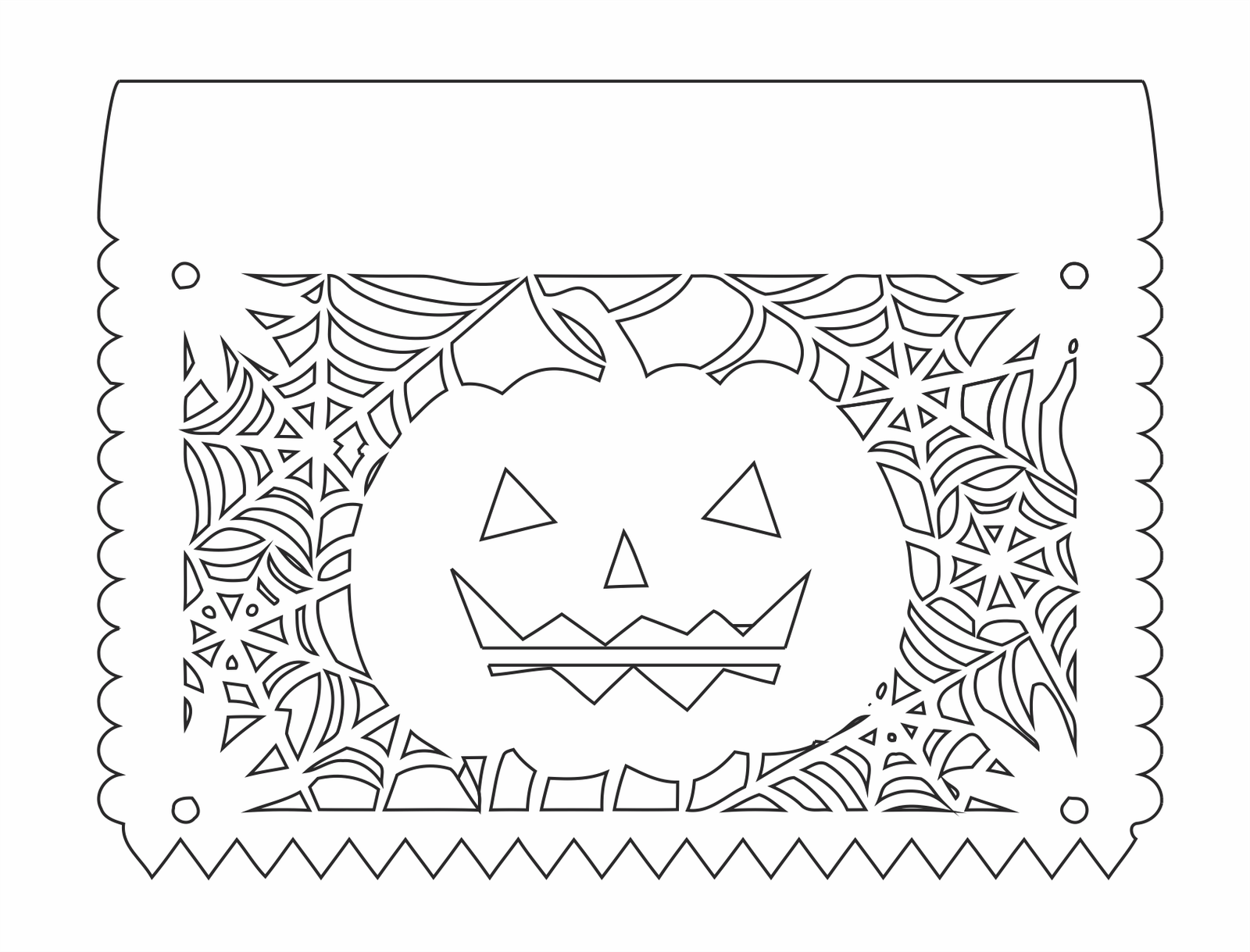 papel picado calabaza