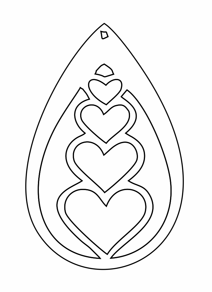 par de aretes corazones