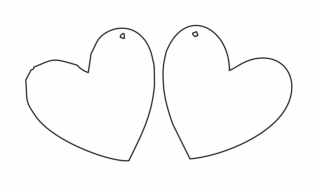 par de aretes corazón