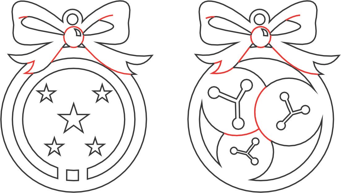 par de esferas navideñas 1