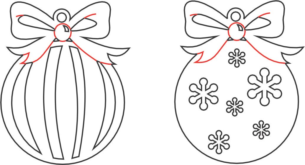 par de esferas navideñas 3