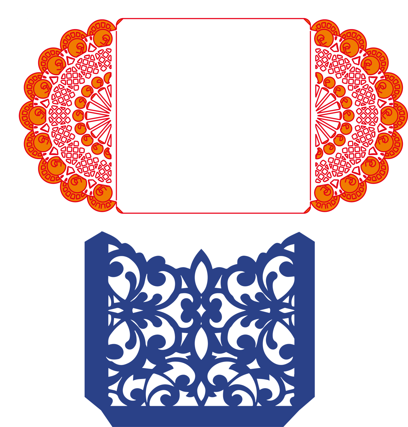 par de sobres estilo encaje