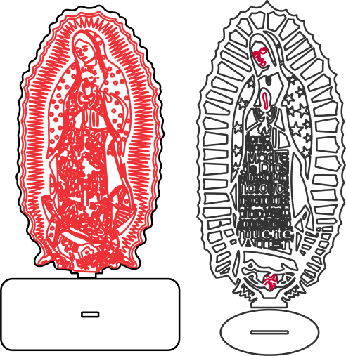 par de vírgenes de guadalupe