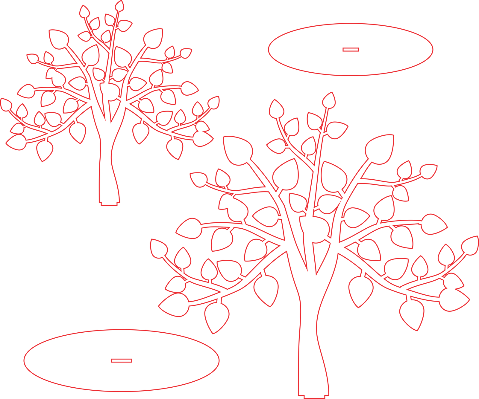 par de árboles hojas de gota