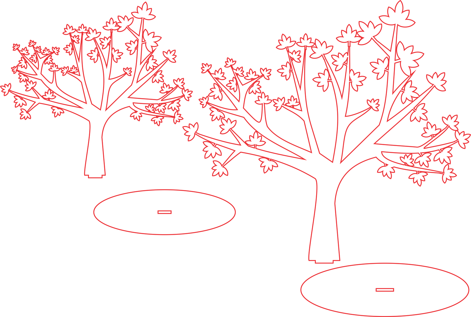 par de árboles hojas de maple