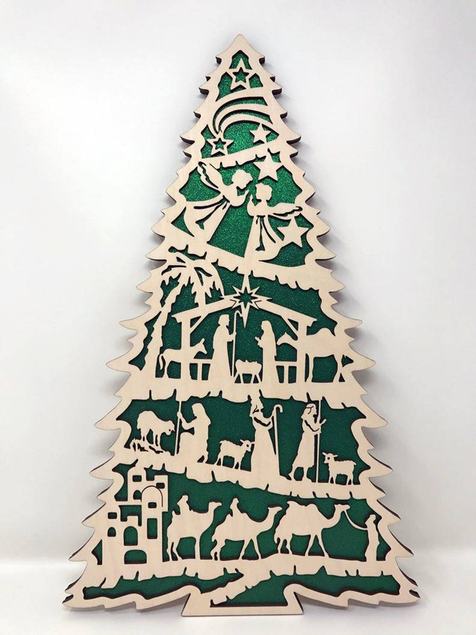 pino navideño belén