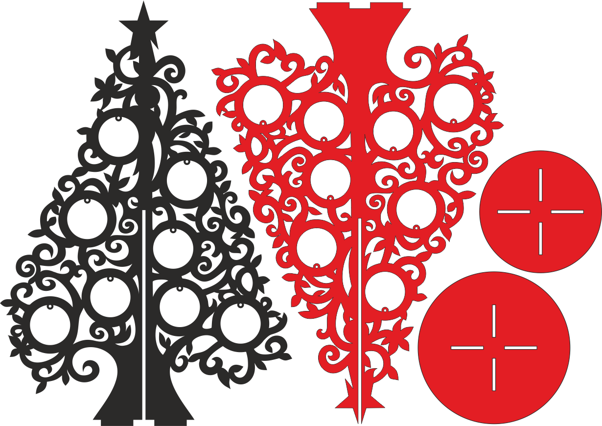 pino navideño con espacio para colgantes