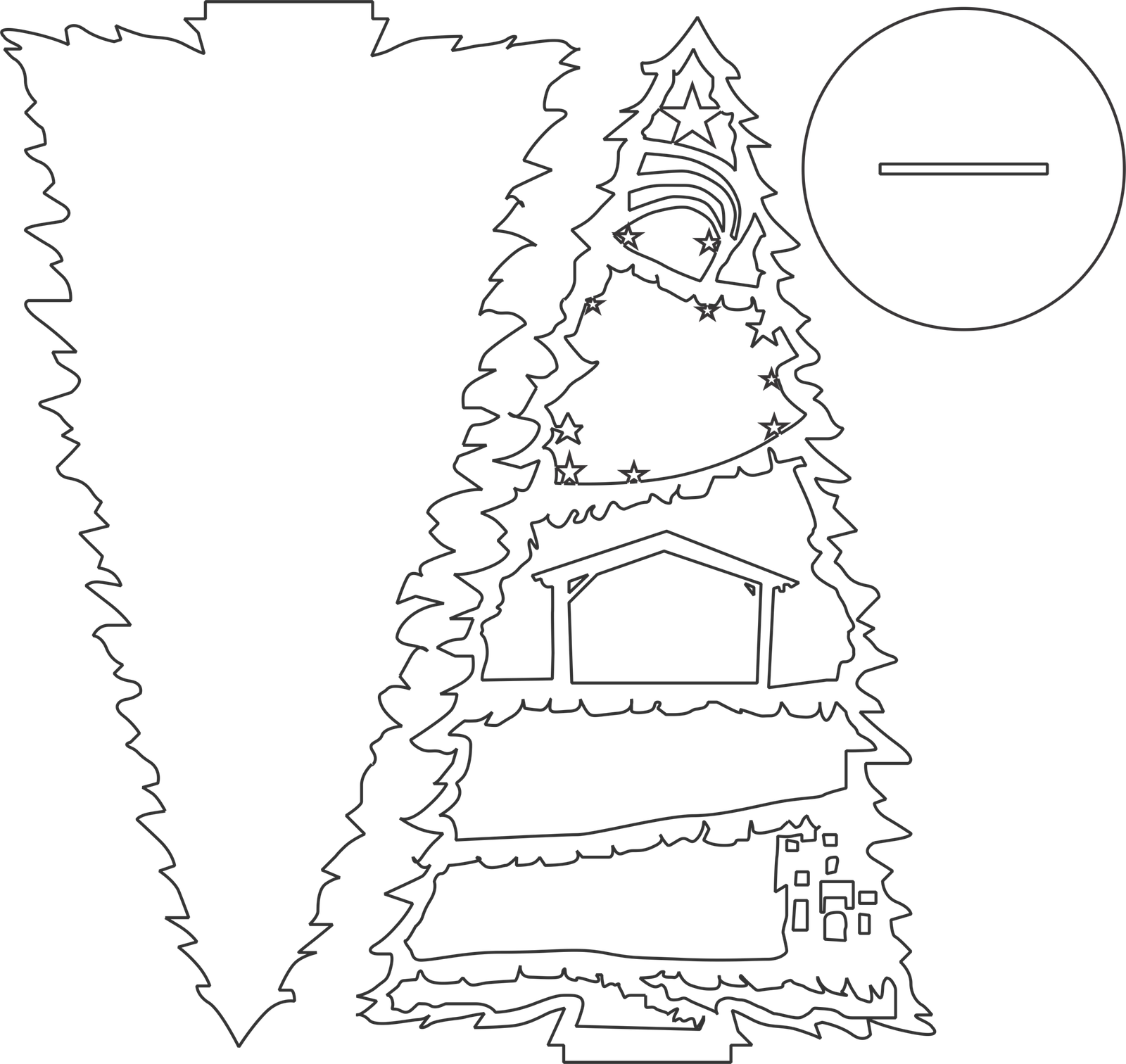 pino navideño con portal