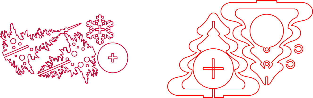 pinos navideños con base