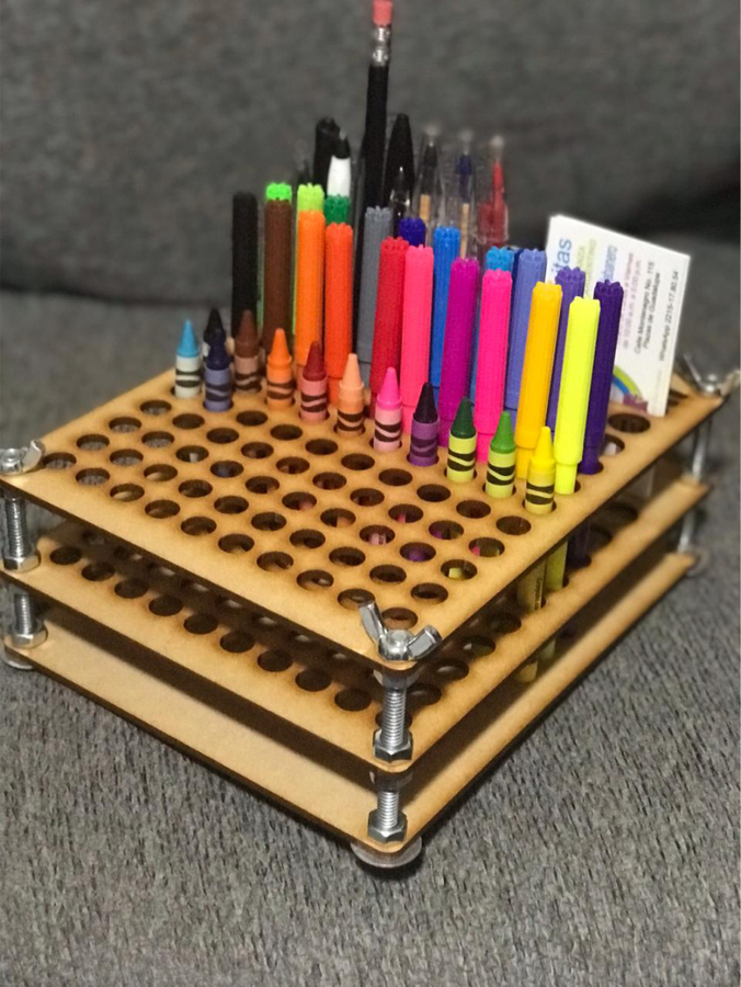 porta lápices con tarjetero