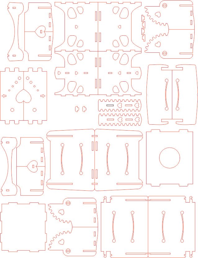 porta taza de corazones