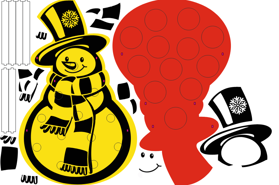 portabotellas muñeco de nieve