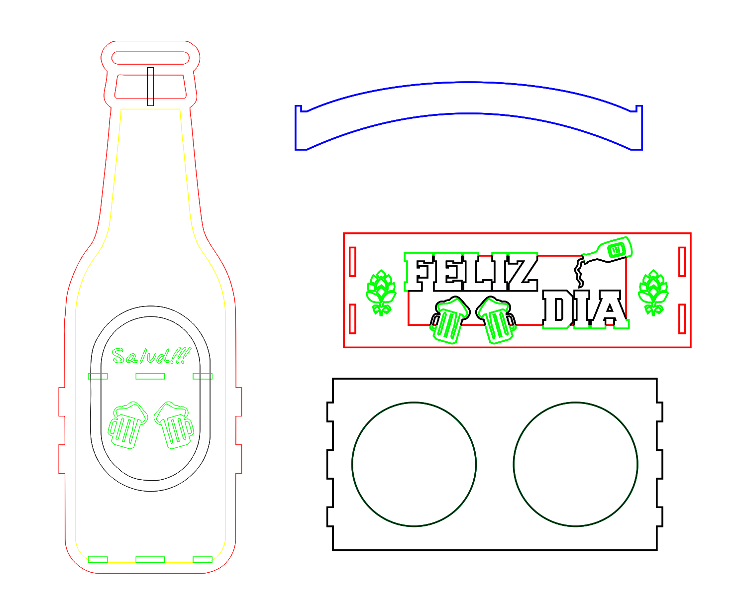 portacervezas 2 espacios