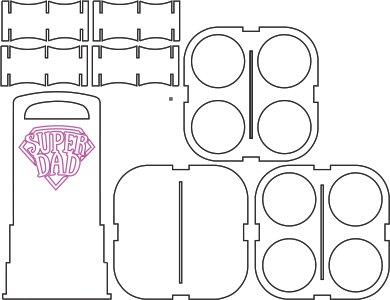 portacervezas para 4 latas