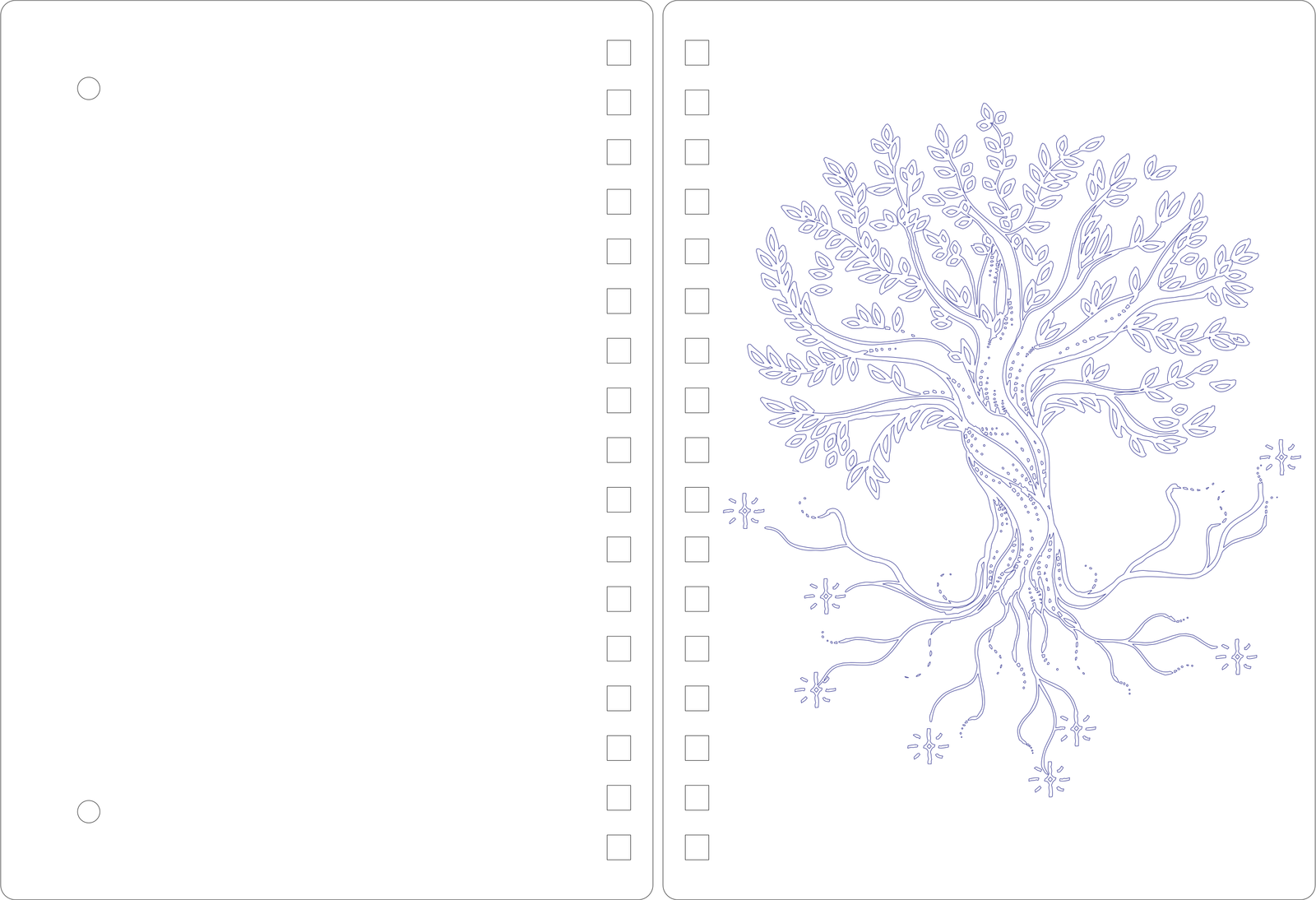 portada para libreta árbol