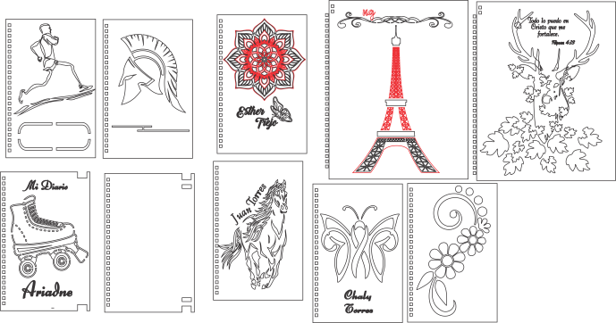 portadas variadas de libretas