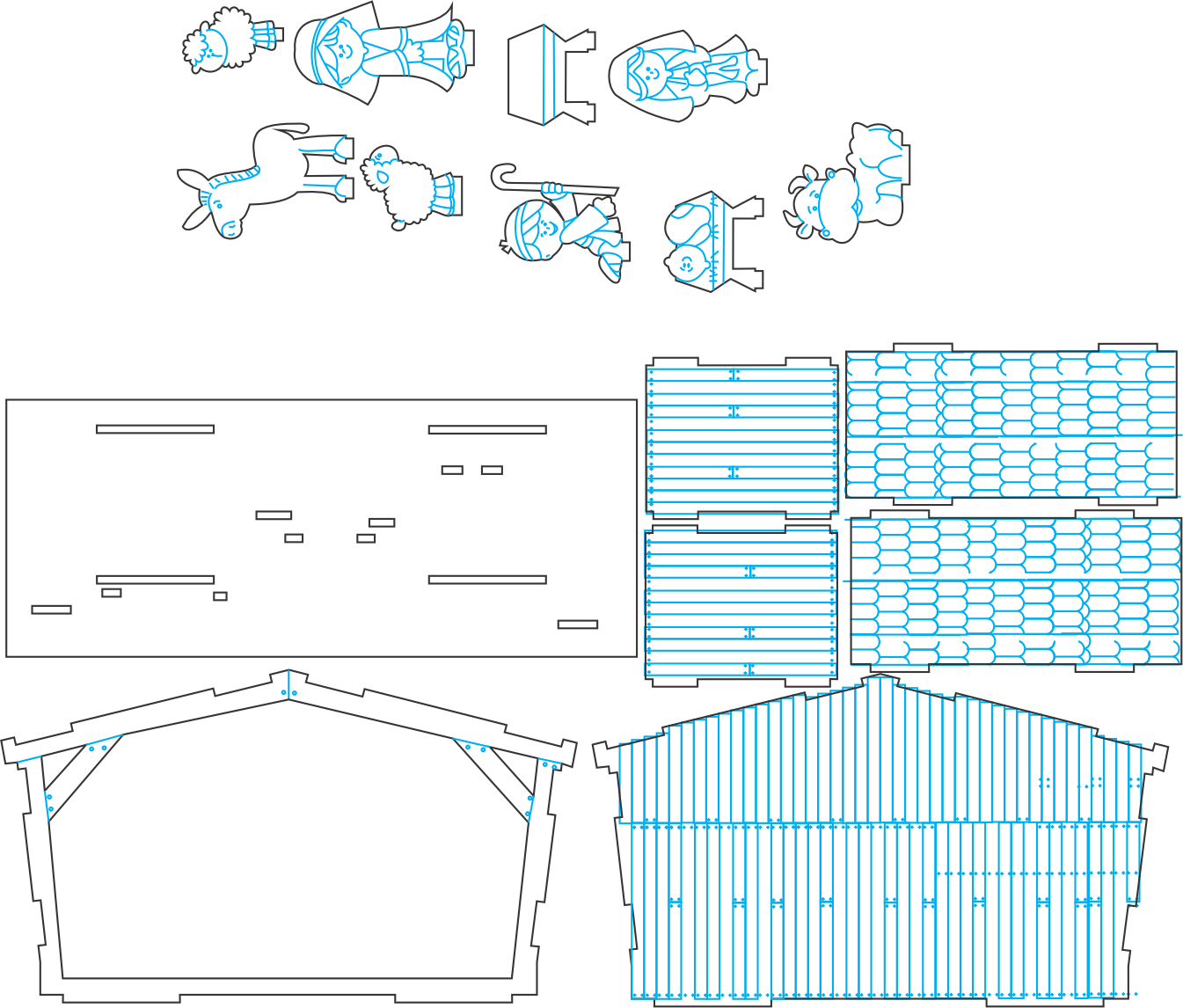 portal armable con nacimiento
