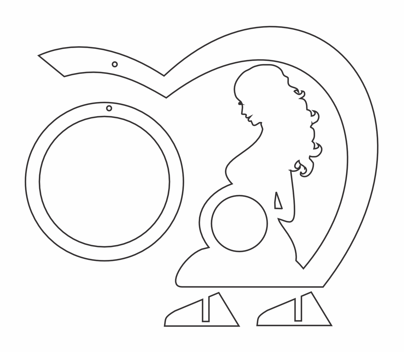 portarretrato colgante embarazada