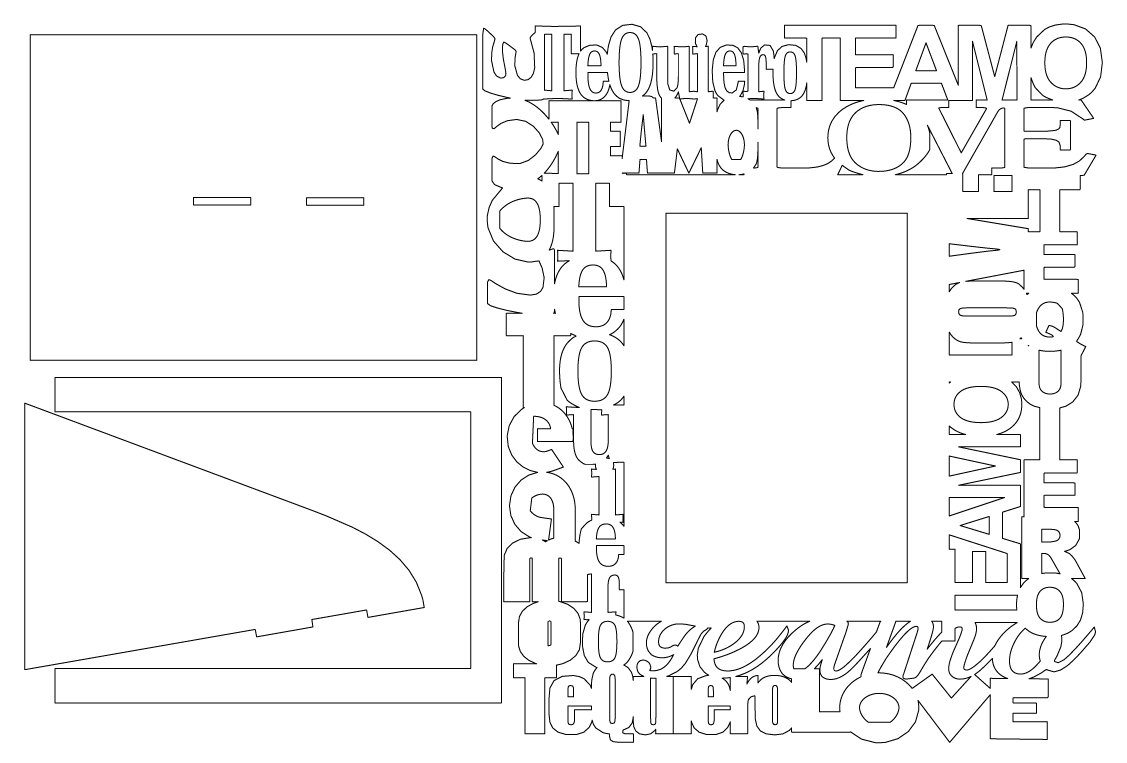 portarretrato con letras te amo