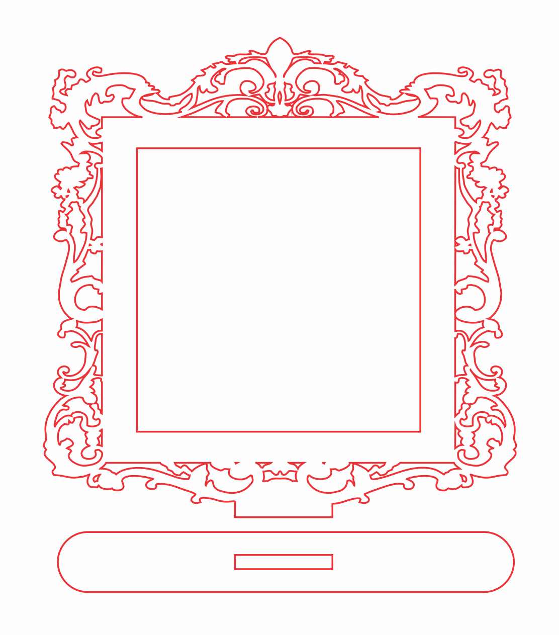 portarretrato cuadrado con base