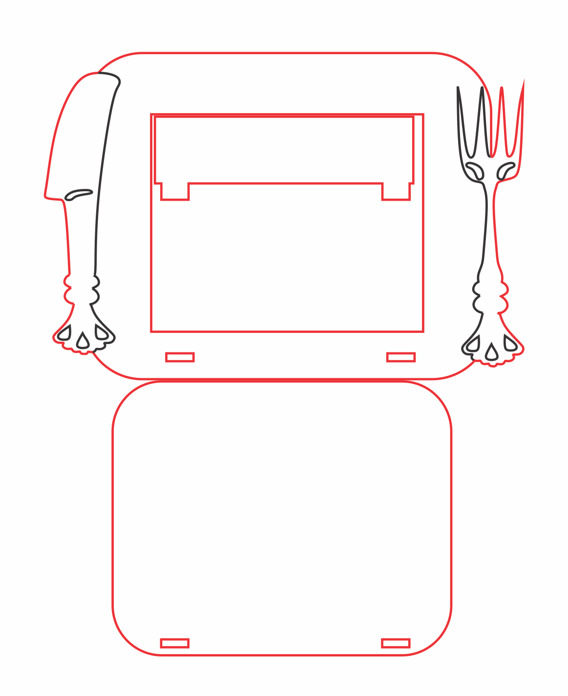 portarretrato cubiertos