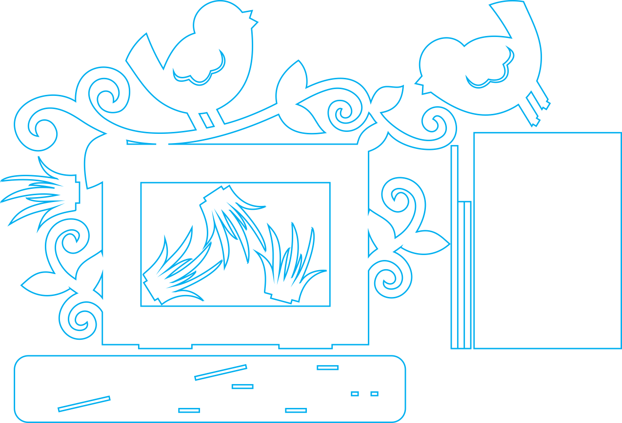 portarretrato de pajaritos