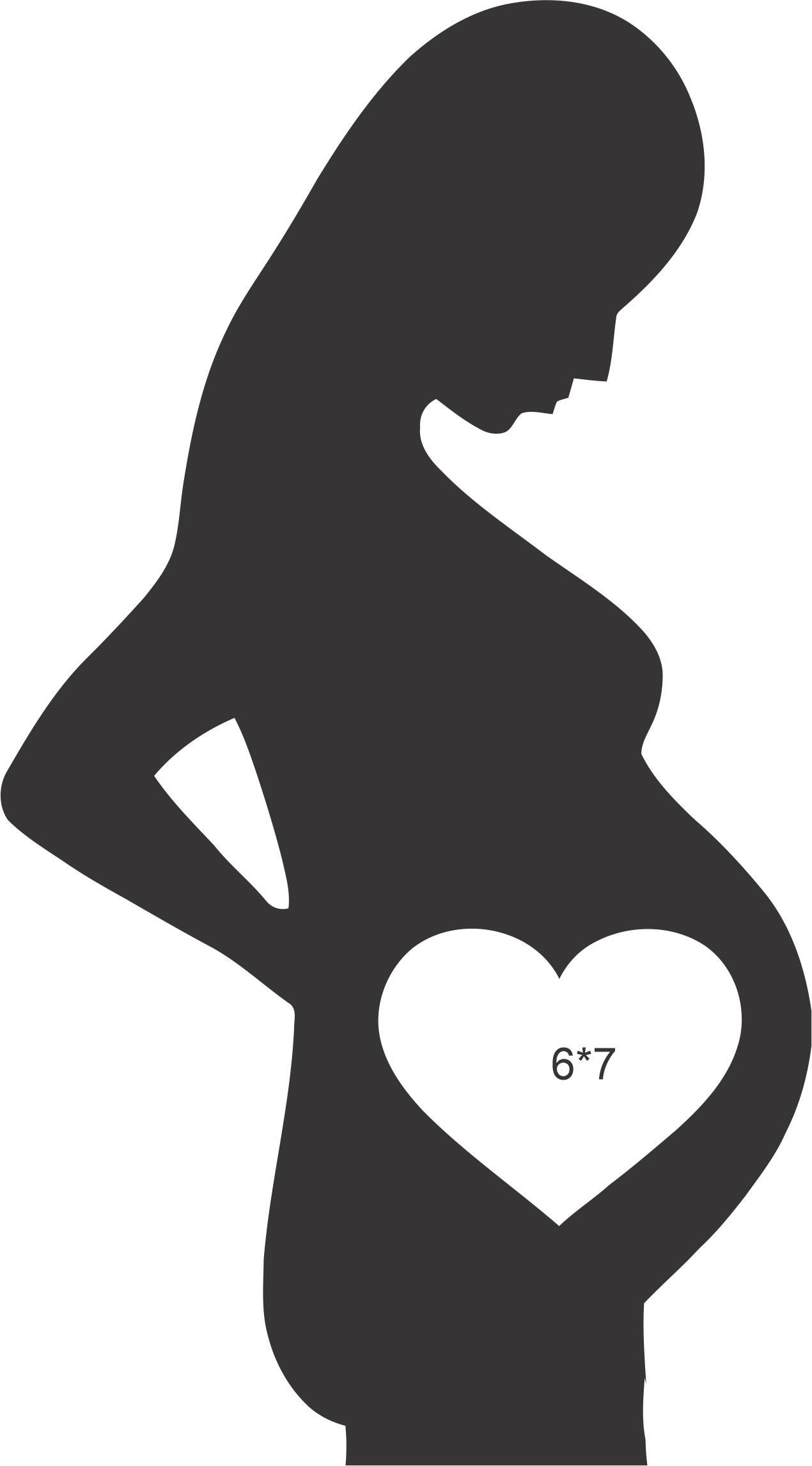portarretrato embarazada con corazón