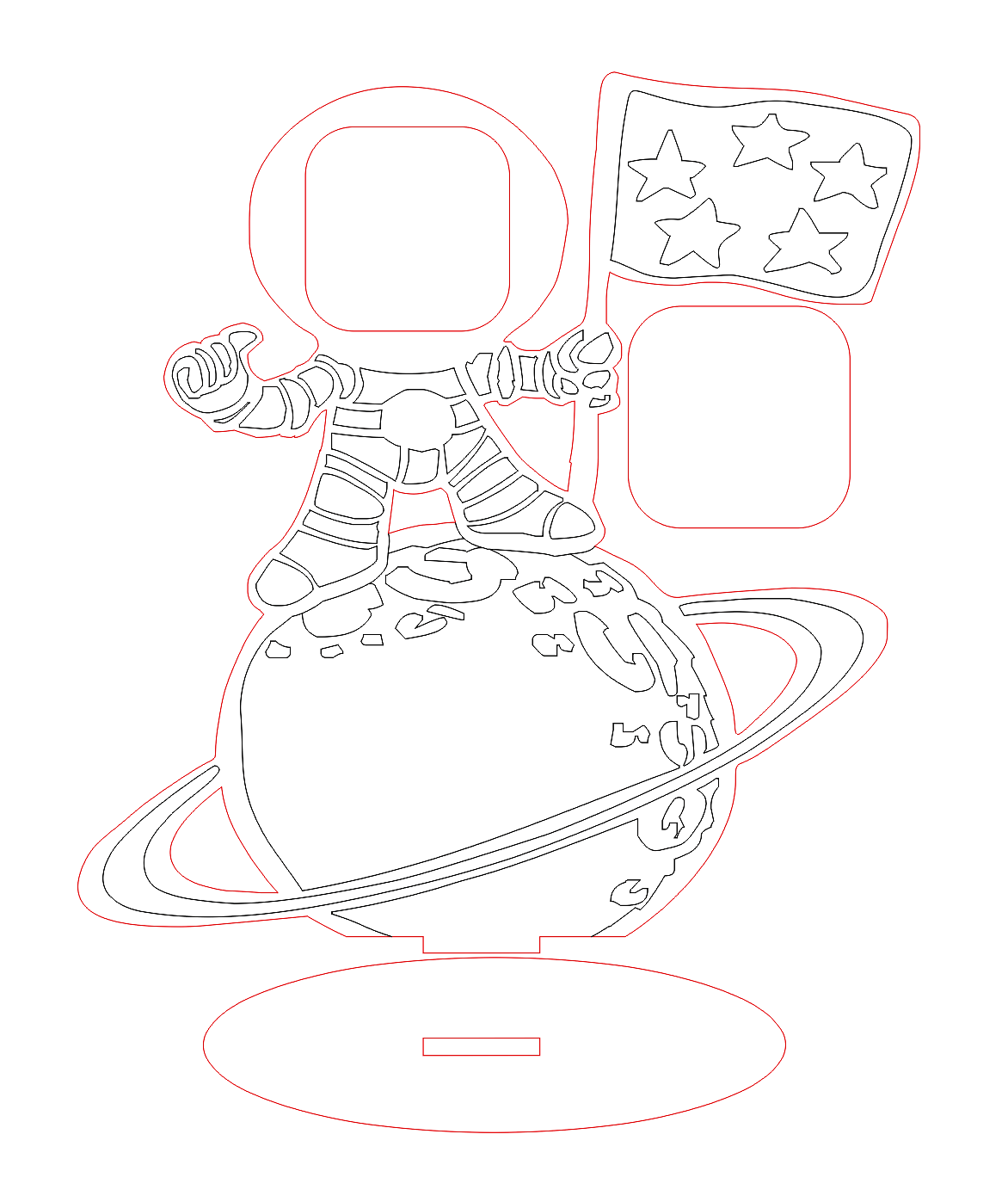 portarretratos astronauta