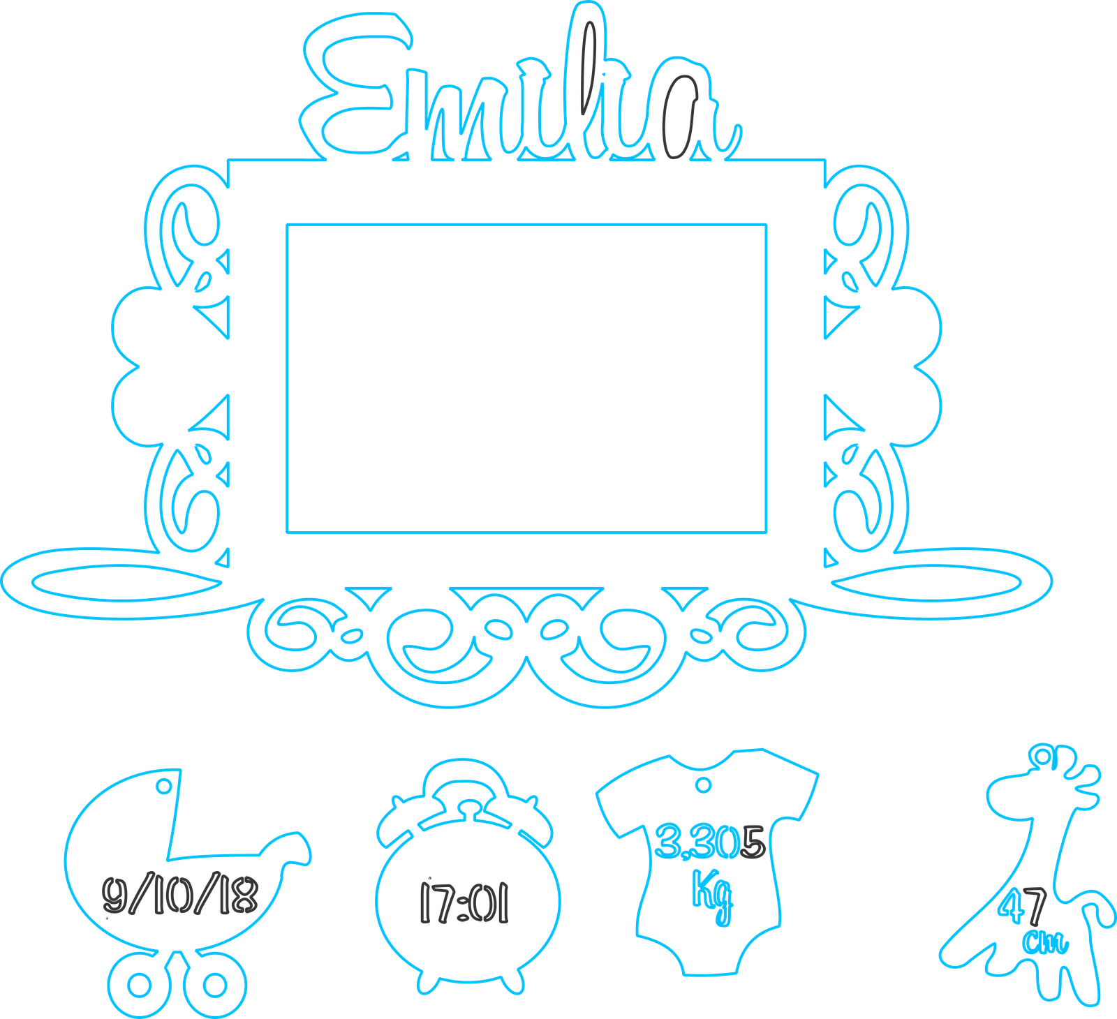 portarretratos con colgantes 2