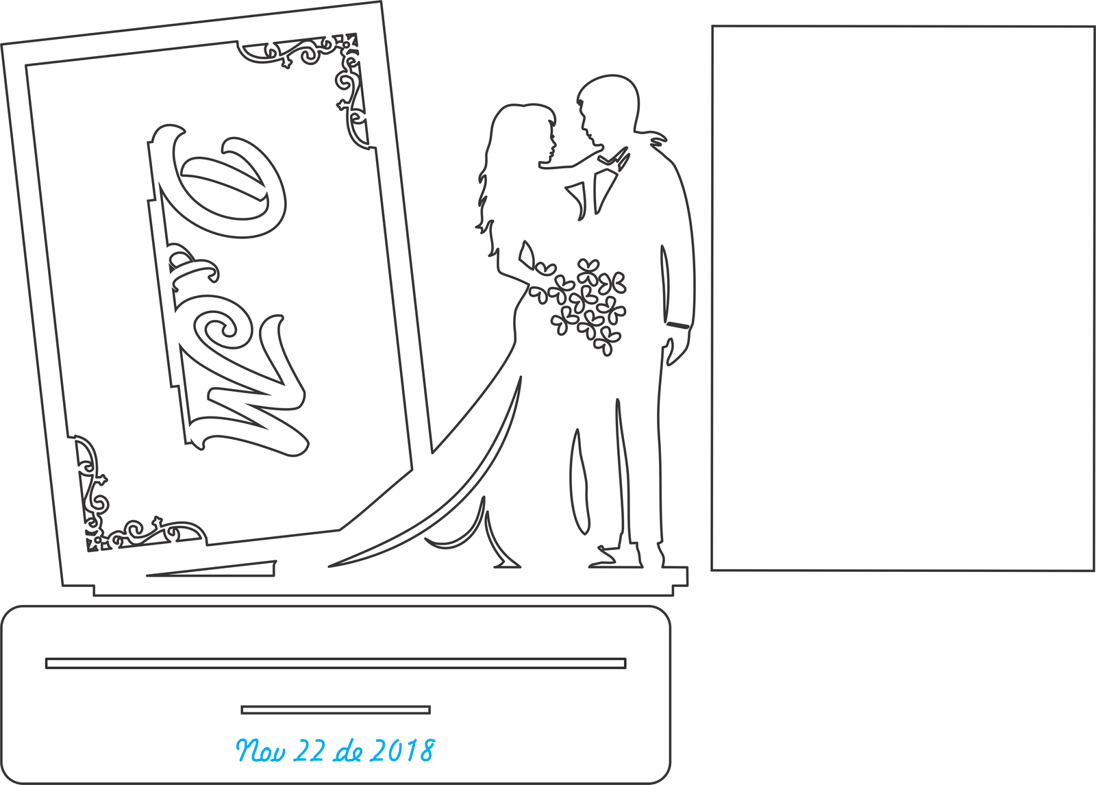 portarretratos con novios