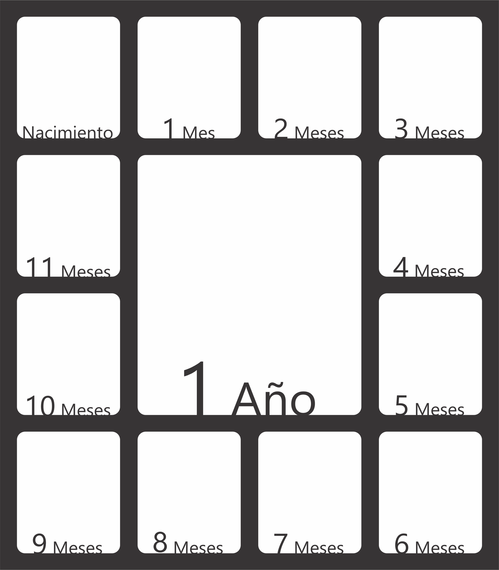 portarretratos de meses