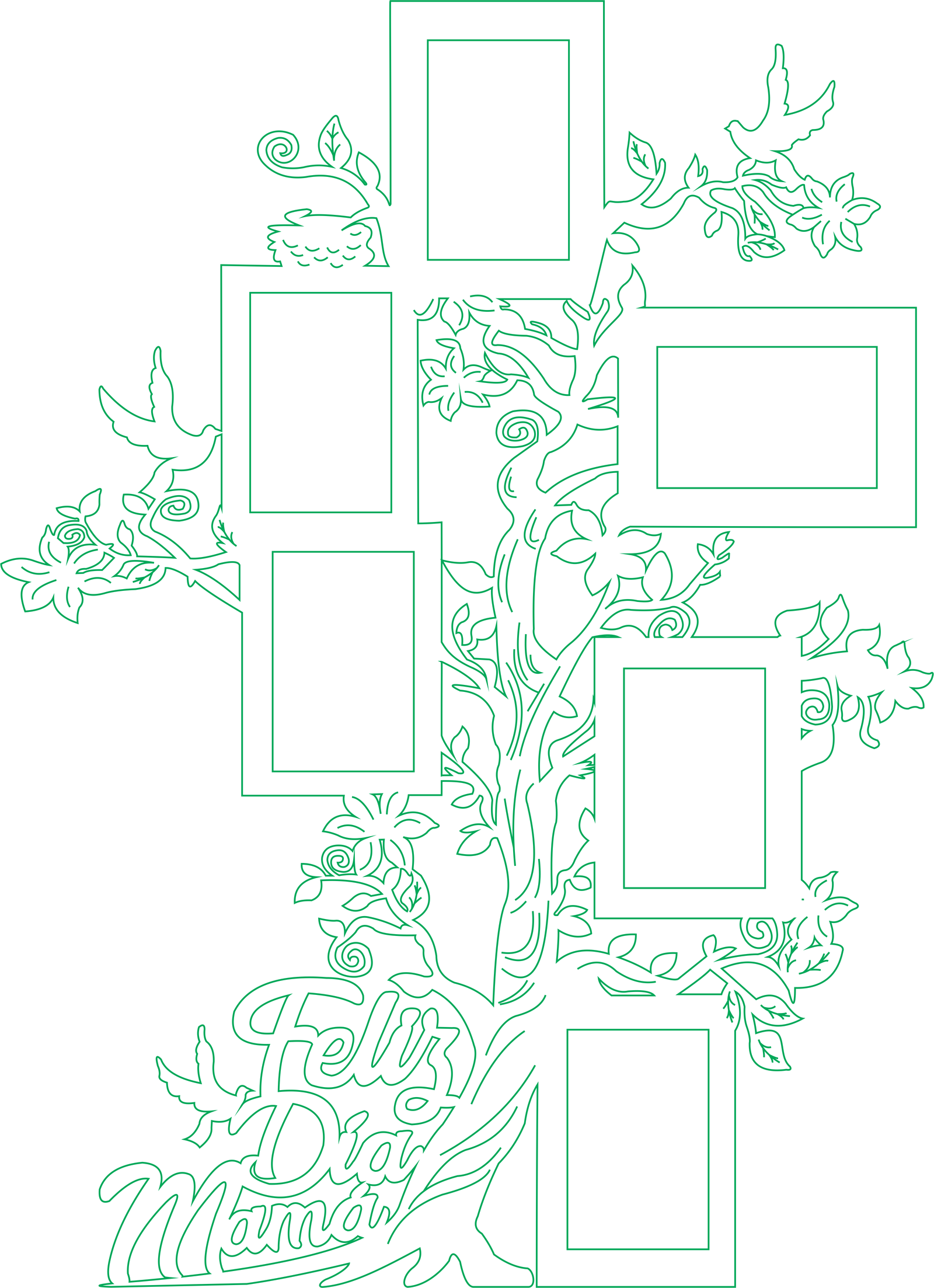 portarretratos de árbol feliz día mamá