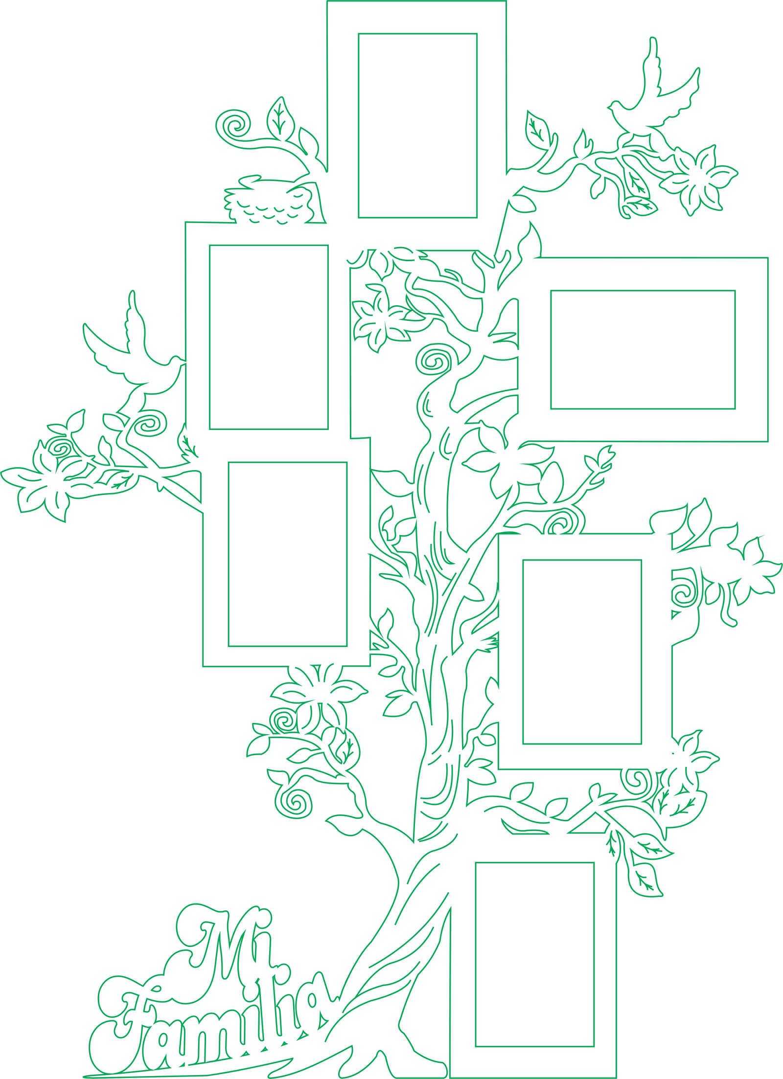 portarretratos de árbol mi familia