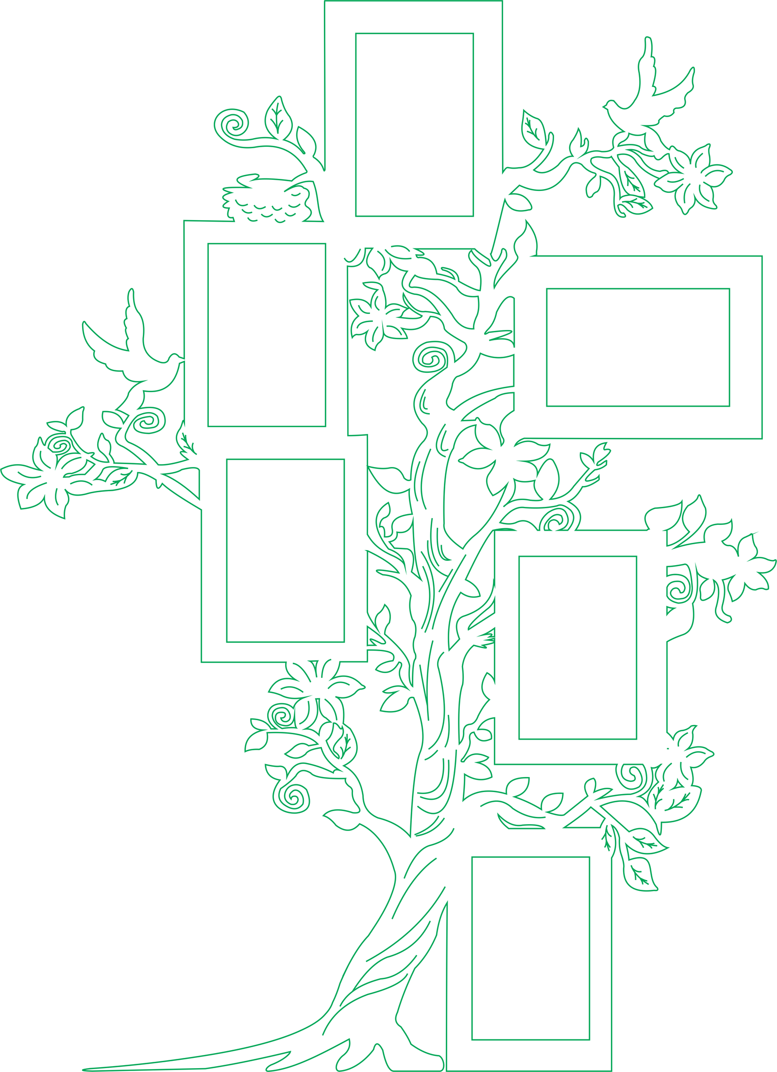 portarretratos múltiple con forma de árbol