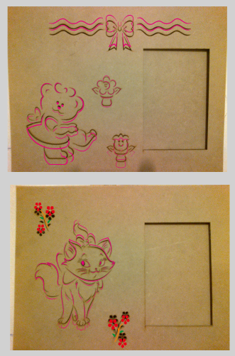 portarretratos oso y gatita