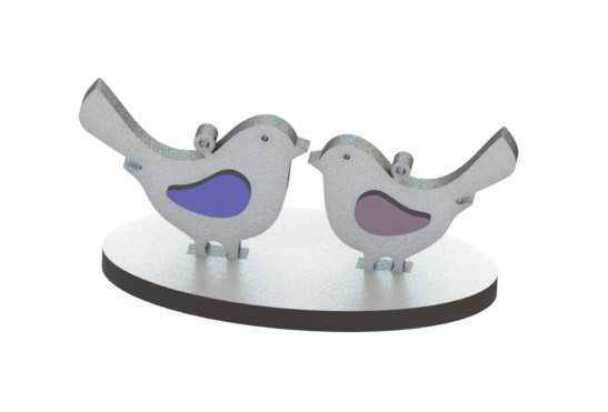 pájaros enamorados beso