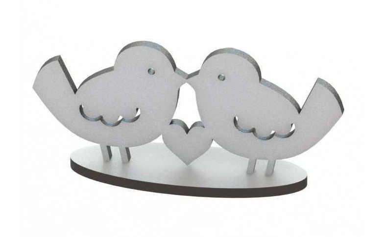 pájaros enamorados corazón