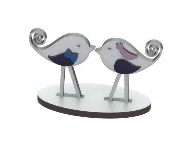 pájaros enamorados elegantes